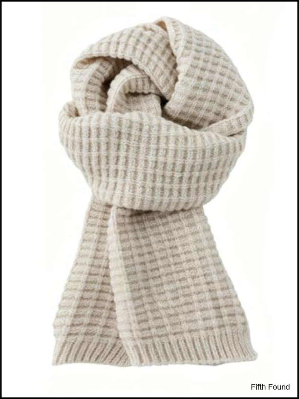 Waffle Knit Winter Scarf Soft Warm Wrap Women Cold Weather